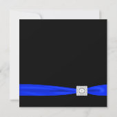 Royal Blue Blue Blue Wedding Einladung (Rückseite)