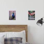 Royal Blue: Blue Peacock in Lavender Field, Bilderwand Sets (Schlafzimmer)