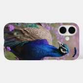 Royal Blue: Blue Peacock in Lavender Field, Case-Mate iPhone Hülle (Rückseite (Horizontal))