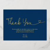 Royal Blue Boy Baby Showscript Herz Folieneinladung (Vorderseite)