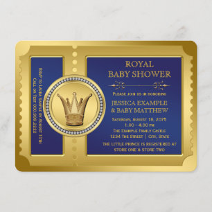 Royal Blue Boys Royal Baby Dusche Einladung