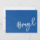 Royal Blue Brasilien Passport Dankeskarte (Rückseite)