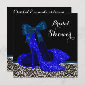 Royal Blue Brautparty Einladung (Vorne/Hinten)