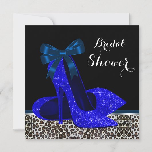 Royal Blue Brautparty Einladung (Vorderseite)