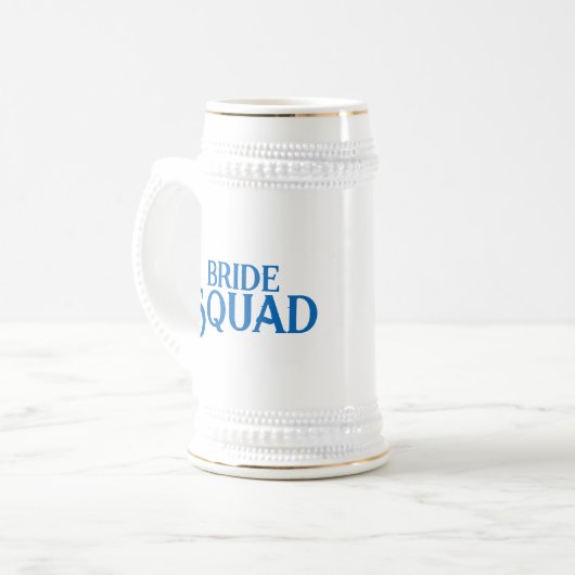 Royal Blue Bride Squad Bierglas (Vorderseite Links)