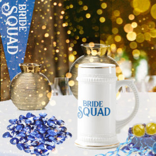 Royal Blue Bride Squad Bierglas