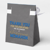 Royal Blue & Bronze Chalkboard Gradu Geschenkboxen Geschenkschachtel (Rückseite)