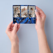 Royal Blue Budget Wedding Foto Danke, dass ihr Kar Flyer (Gruppe)