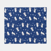 Royal Blue Bunny Gemustert Fleece Blanket (Vorderseite (Horizontal))