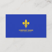 Royal Blue Business Card mit Gold Lilie Visitenkarte (Rückseite)