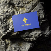 Royal Blue Business Card mit Gold Lilie Visitenkarte