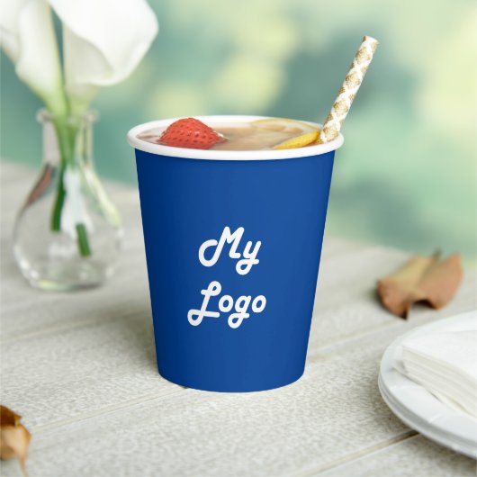 Royal Blue Business Company Logopapier-Becher Pappbecher (In Situ)