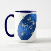 Royal Blue Butterfells Initials Letter D Monogram Tasse (Links)