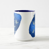 Royal Blue Butterfells Initials Letter F Monogram Tasse (Zentrum)