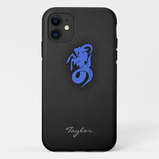 Royal Blue Capricorn Case-Mate iPhone Hülle (Rückseite)