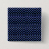Royal Blue Carbon Fibre Style Weave Print Button (Vorderseite)
