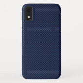 Royal Blue Carbon Fibre Style Weave Print Case-Mate iPhone Hülle (Rückseite)