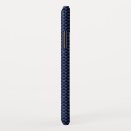 Royal Blue Carbon Fibre Style Weave Print Case-Mate iPhone Hülle (Hinten/Rechts)