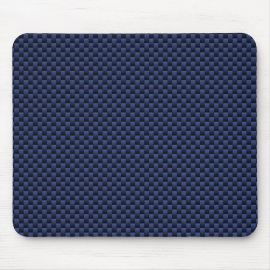 Royal Blue Carbon Fibre Style Weave Print Mousepad (Vorne)