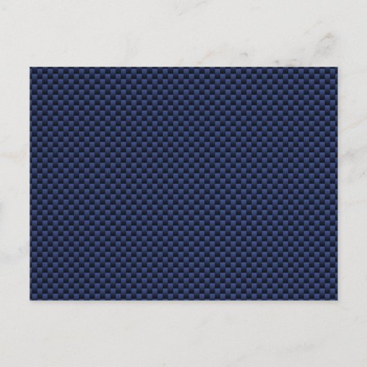 Royal Blue Carbon Fibre Style Weave Print Postkarte (Vorderseite)