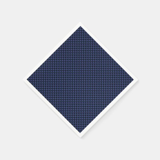 Royal Blue Carbon Fibre Style Weave Print Serviette (Ecke)
