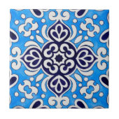 Royal Blue Ceramic Classic Geometric Mosaic  Fliese (Vorderseite)