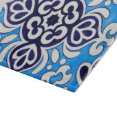 Royal Blue Ceramic Classic Geometric Mosaic  Schneidebrett (Ecke)