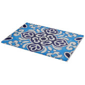 Royal Blue Ceramic Classic Geometric Mosaic  Schneidebrett (Ecke)