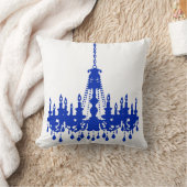 Royal Blue Chandelier Designer Pillow Kissen (Decke)