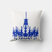 Royal Blue Chandelier Designer Pillow Kissen (Rückseite)
