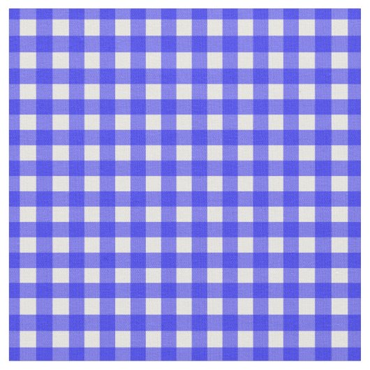 Royal Blue Checked Gingham für Zuhause Canning Lid Stoff (Nahaufnahme)