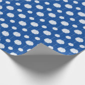 Royal Blue Cheerleader Pom Pom Pattern Geschenkpapier (Ecke)