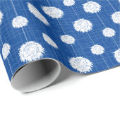 Royal Blue Cheerleader Pom Pom Pattern Geschenkpapier (Rolleneckpunkt)