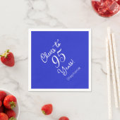 Royal Blue Cheers 95 Years 95 th Birthday Party Serviette (Beispiel)
