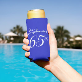 Royal Blue Cheers to 65 Years 65 th Birthday Party Selters Dosenkühler