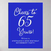 Royal Blue Cheers to 65 Years Rente Party