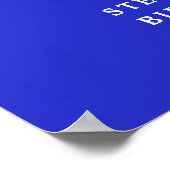 Royal Blue Cheers to 80 Years Birthday Willkommen Poster (Ecke)