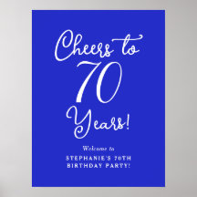 Royal Blue Cheers zu 70 Jahren Geburtstag Willkomm