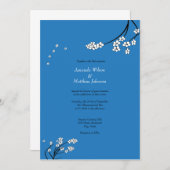 Royal Blue Cherry Blossom Hochzeit Einladungen (Vorne/Hinten)