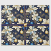 Royal Blue Christmas Wrapping Paper mit Text Geschenkpapier (Flach)
