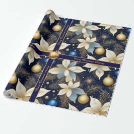 Royal Blue Christmas Wrapping Paper mit Text Geschenkpapier