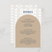 Royal Blue Classic Retro Details Einschlusskarte Begleitkarte (Vorne/Hinten)