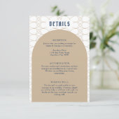 Royal Blue Classic Retro Details Einschlusskarte Begleitkarte (Stehend Vorderseite)