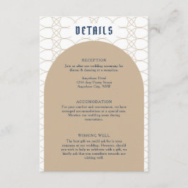 Royal Blue Classic Retro Details Einschlusskarte Begleitkarte