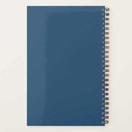 Royal Blue Classic Stripe Spiral Notebook Planer (Rückseite)