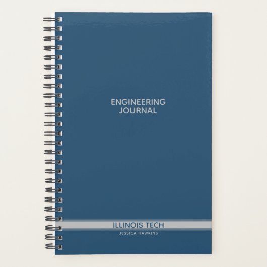 Royal Blue Classic Stripe Spiral Notebook Planer (Vorderseite)