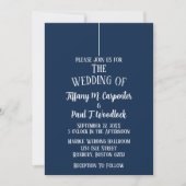 Royal Blue Classy Wedding Einladung (Vorderseite)