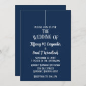 Royal Blue Classy Wedding Einladung (Vorne/Hinten)
