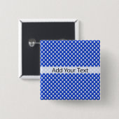 Royal Blue Combination Polka Dots by STaylor Button (Vorne & Hinten)