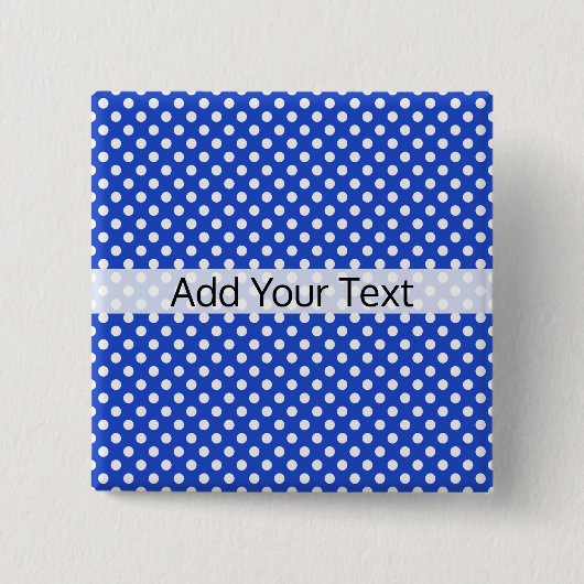 Royal Blue Combination Polka Dots by STaylor Button (Vorderseite)